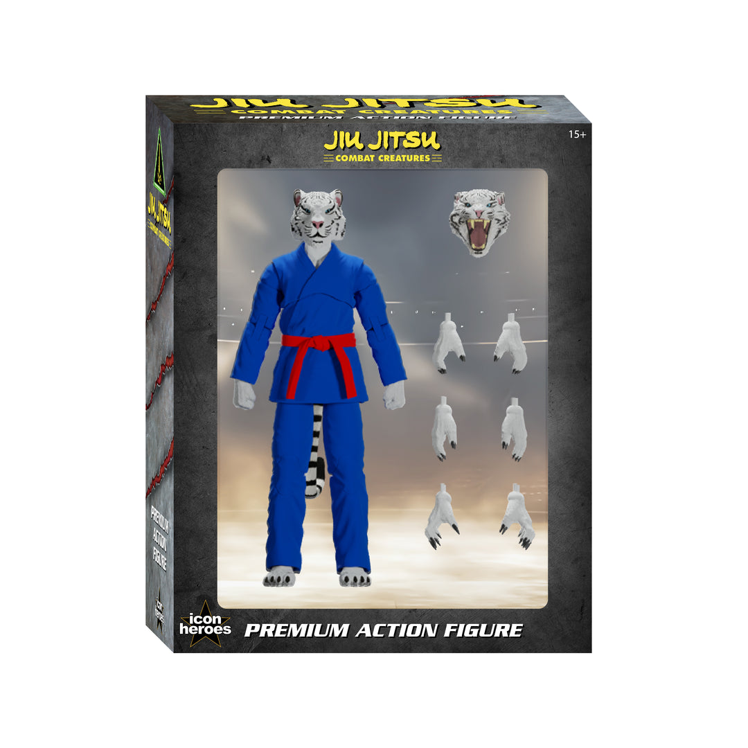 Jiu Jitsu Combat Creatures Taj the White Tiger Action Figure