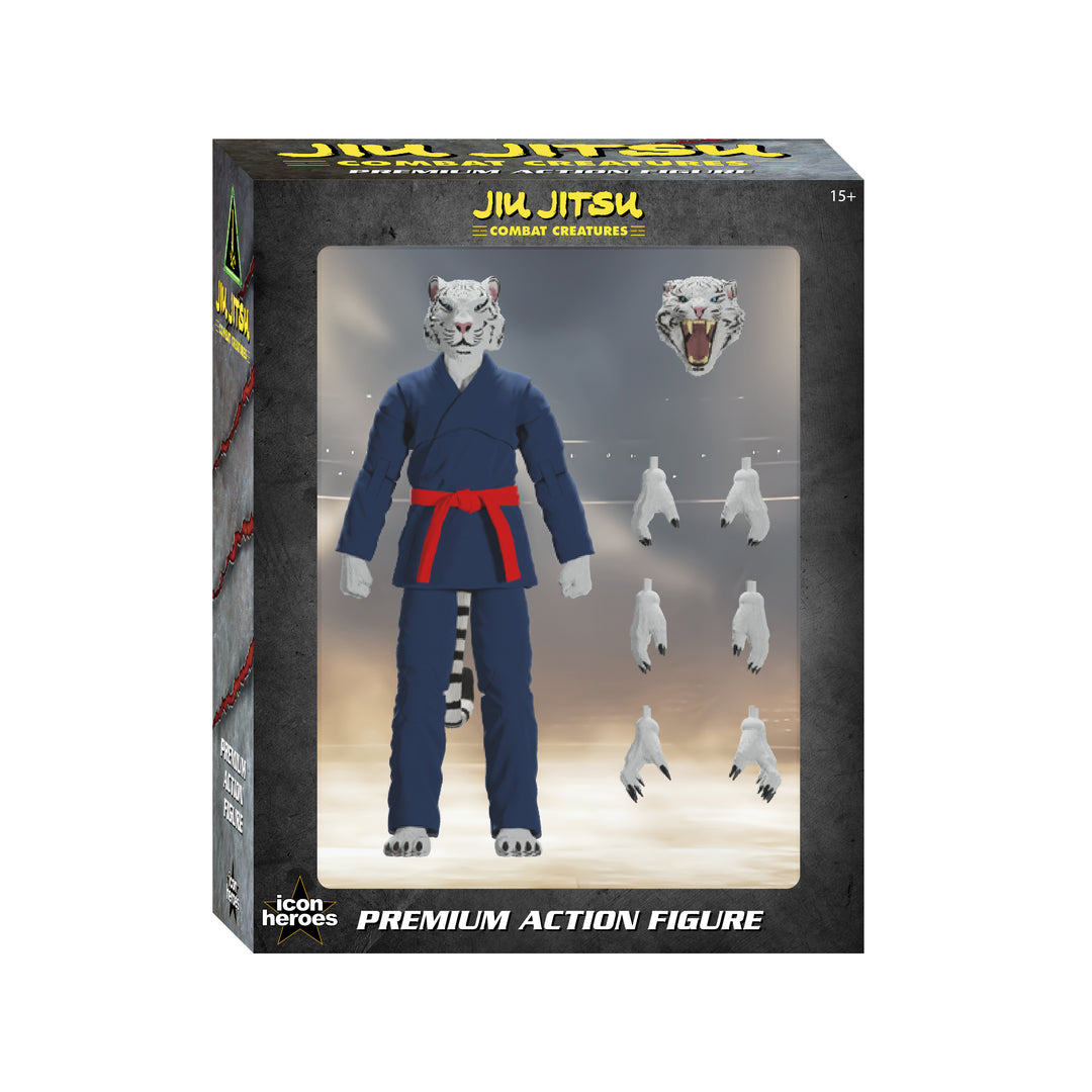 Jiu Jitsu Combat Creatures Taj the White Tiger Action Figure
