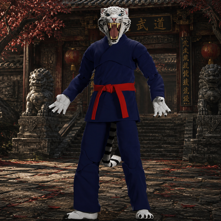 Jiu Jitsu Combat Creatures Taj the White Tiger Action Figure