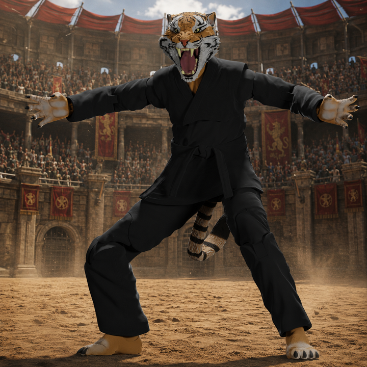 Jiu Jitsu Combat Creatures Tiago the Tiger Action Figure