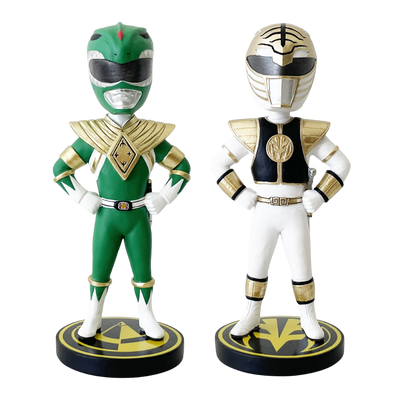 Power Rangers Green Ranger X White Ranger Bobbleheads (SDCC Exclusive) - Available 3rd Quarter 2023 - Icon Heroes 