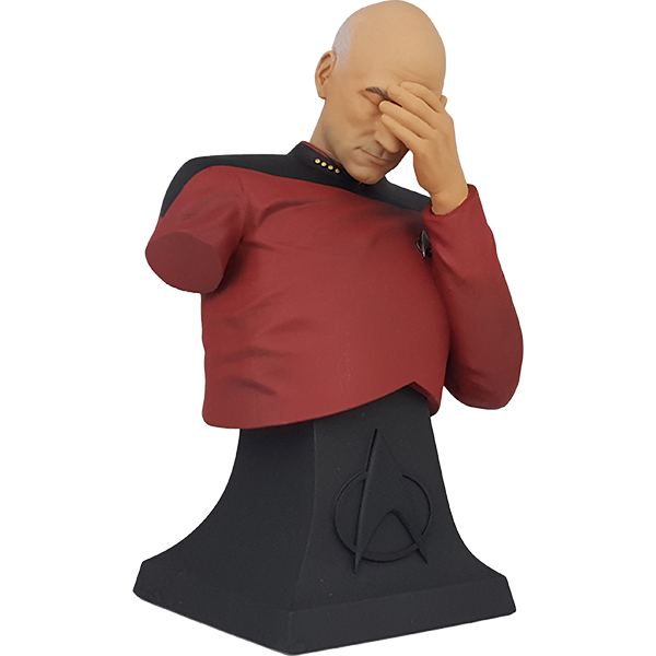 Star Trek The Next Generation Captain Picard Facepalm Mini Bust Paperweight (ThinkGeek Exclusive) - Icon Heroes 