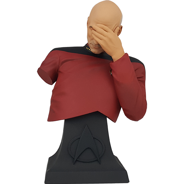Star Trek The Next Generation Captain Picard Facepalm Mini Bust Paperweight (ThinkGeek Exclusive) - Icon Heroes 
