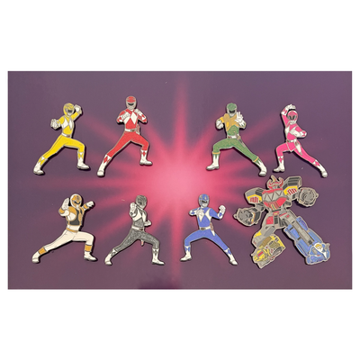 Power Rangers Glitter Pins Box Set - Icon Heroes 