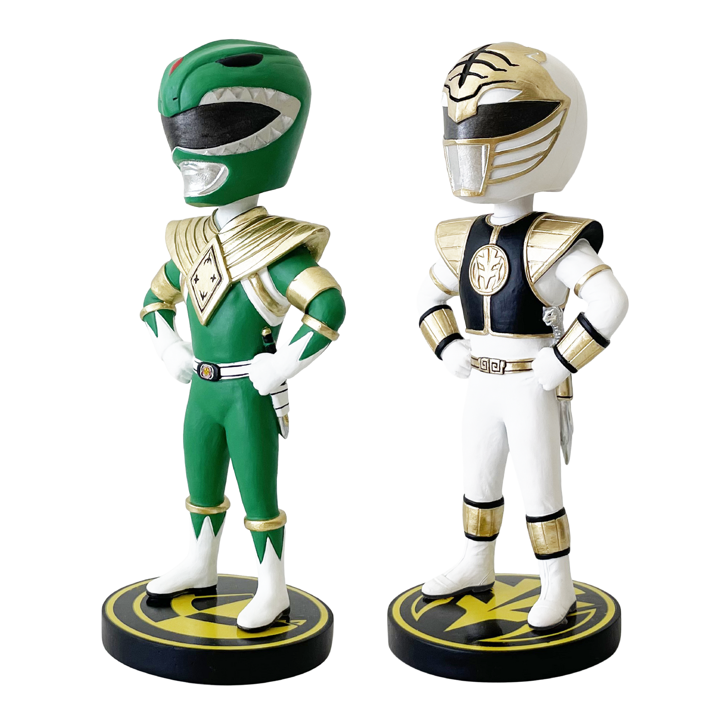 Power Rangers Green Ranger X White Ranger Bobbleheads (SDCC Exclusive) - Available 3rd Quarter 2023 - Icon Heroes 