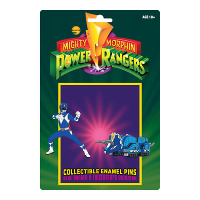 Power Rangers Blue Ranger X Triceratops Dinozord Pin Set - Available 4th Quarter 2021 - Icon Heroes 