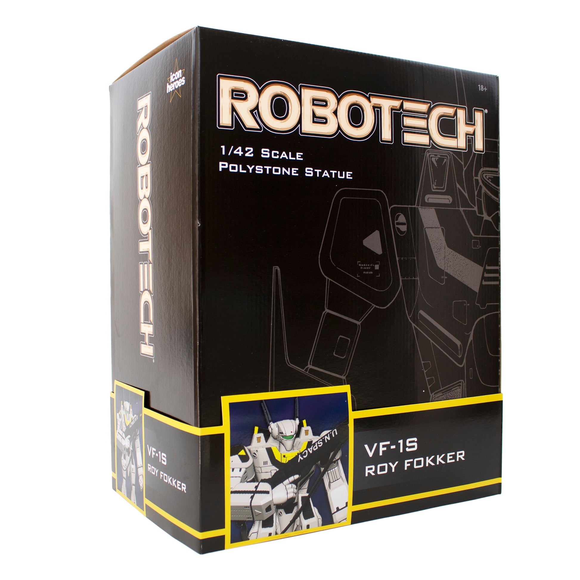 Robotech VF-1S Roy Fokker Battloid 1/42 Scale Polystone Statue - Icon Heroes 