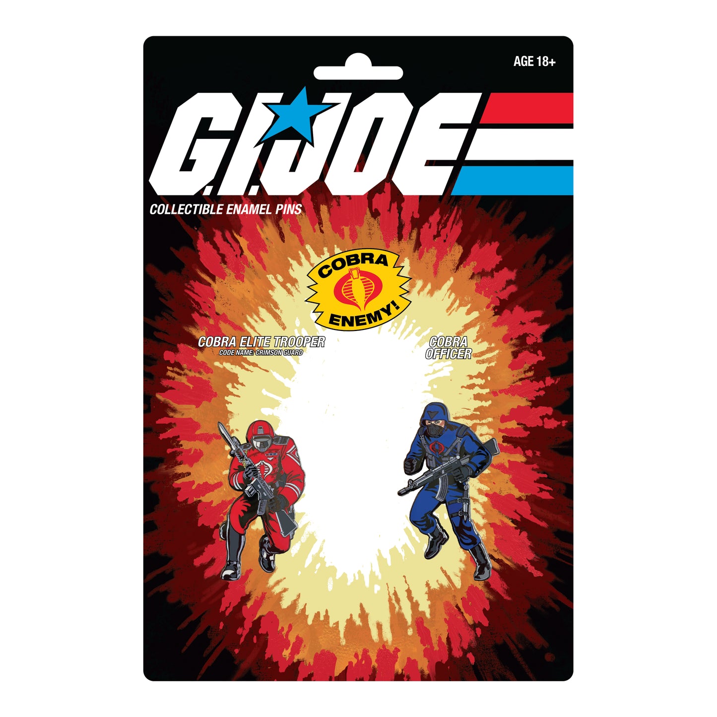 G.I. Joe Crimson Guard X Cobra Officer Retro Pin Set - Available 4th Quarter 2022 - Icon Heroes 