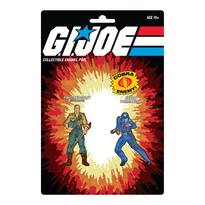 G.I. Joe Duke X Cobra Commander Retro Pin Set - Available 3rd Quarter 2021 - Icon Heroes 