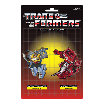 Transformers Grimlock X Ironhide Retro Pin Set - Available 4th Quarter 2022 - Icon Heroes 