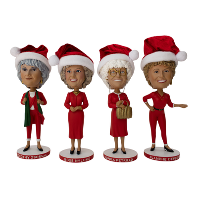 The Golden Girls Polystone Bobbleheads Christmas Edition Set Exclusive - Icon Heroes 