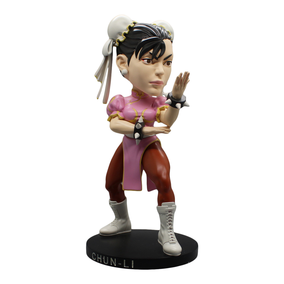 Street Fighter Chun-Li Pink Outfit Polystone Bobblehead (Convention Exclusive) - Icon Heroes 