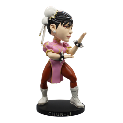 Street Fighter Chun-Li Pink Outfit Polystone Bobblehead (Convention Exclusive) - Icon Heroes 