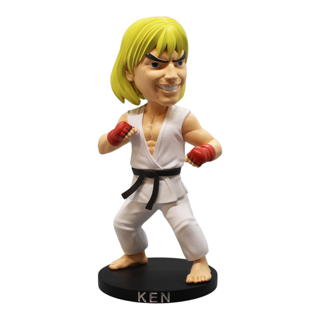 Street Fighter Ken Masters White Gi Polystone Bobblehead - Available 3rd Quarter 2021 - Icon Heroes 
