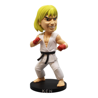 Street Fighter Ken Masters White Gi Polystone Bobblehead - Available 3rd Quarter 2021 - Icon Heroes 