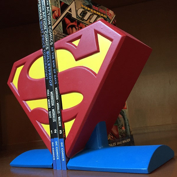DC Comics Superman Logo Bookends - Icon Heroes 