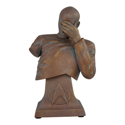 Star Trek TNG Captain Picard Facepalm Faux-Bronze Mini Bust Paperweight (ThinkGeek Exclusive) - Artist Proof Edition - Icon Heroes 
