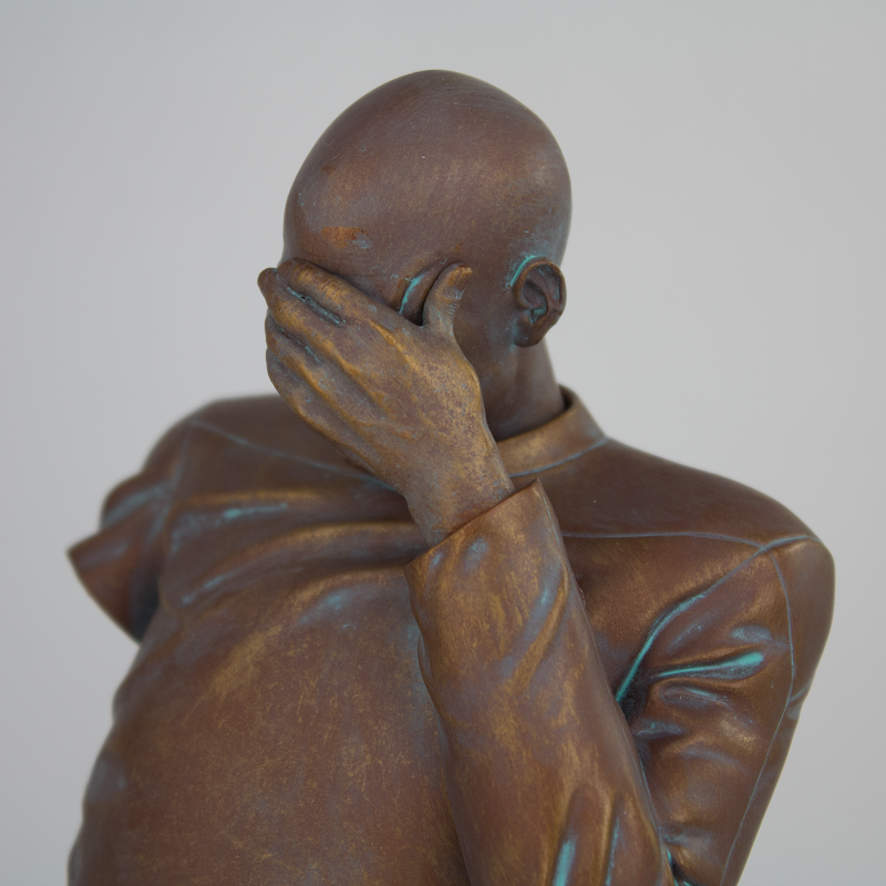 Star Trek TNG Captain Picard Facepalm Faux-Bronze Mini Bust Paperweight (ThinkGeek Exclusive) - Artist Proof Edition - Icon Heroes 