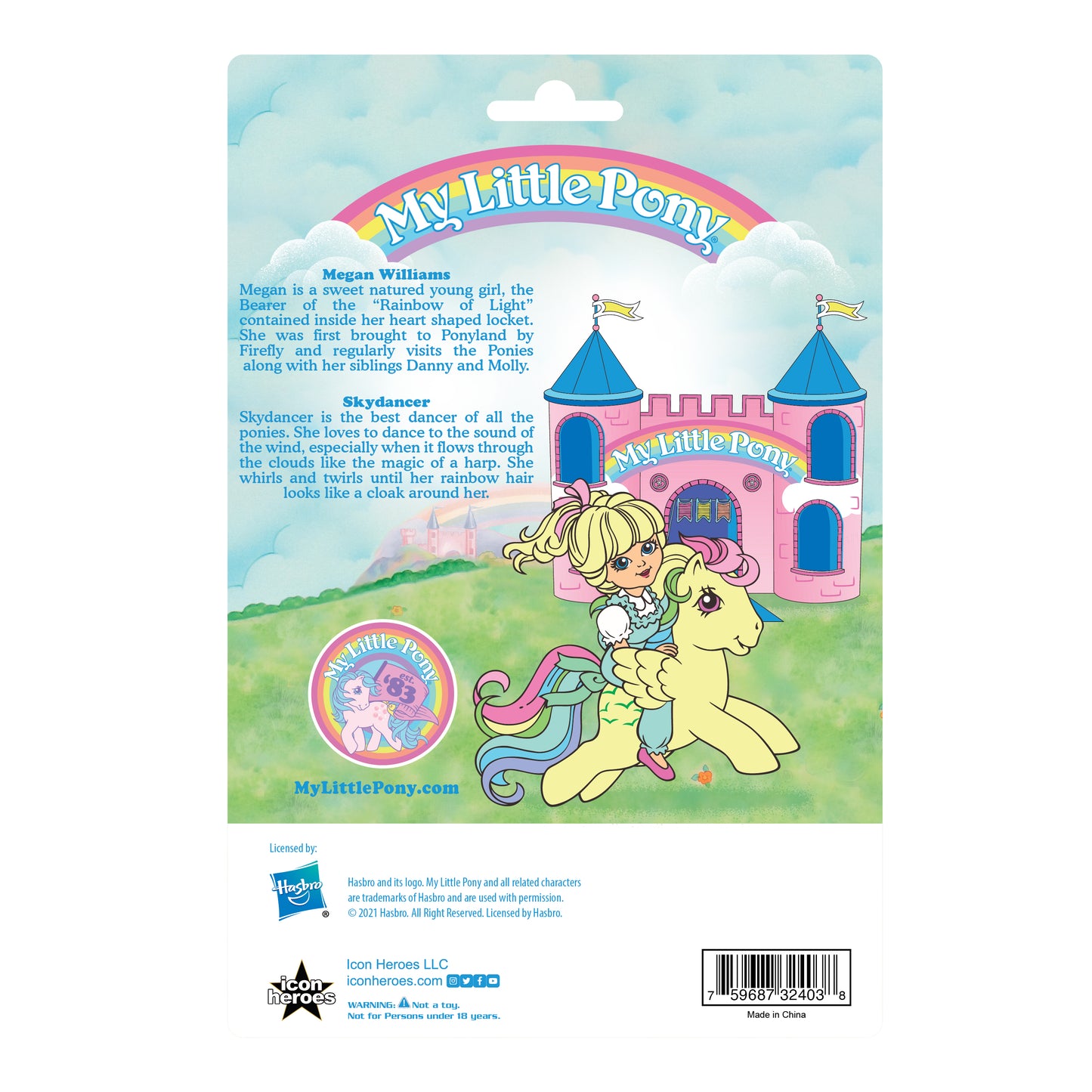 My Little Pony Megan and Skydancer X Dream Castle Retro Pin Set (SDCC Exclusive) - Icon Heroes 
