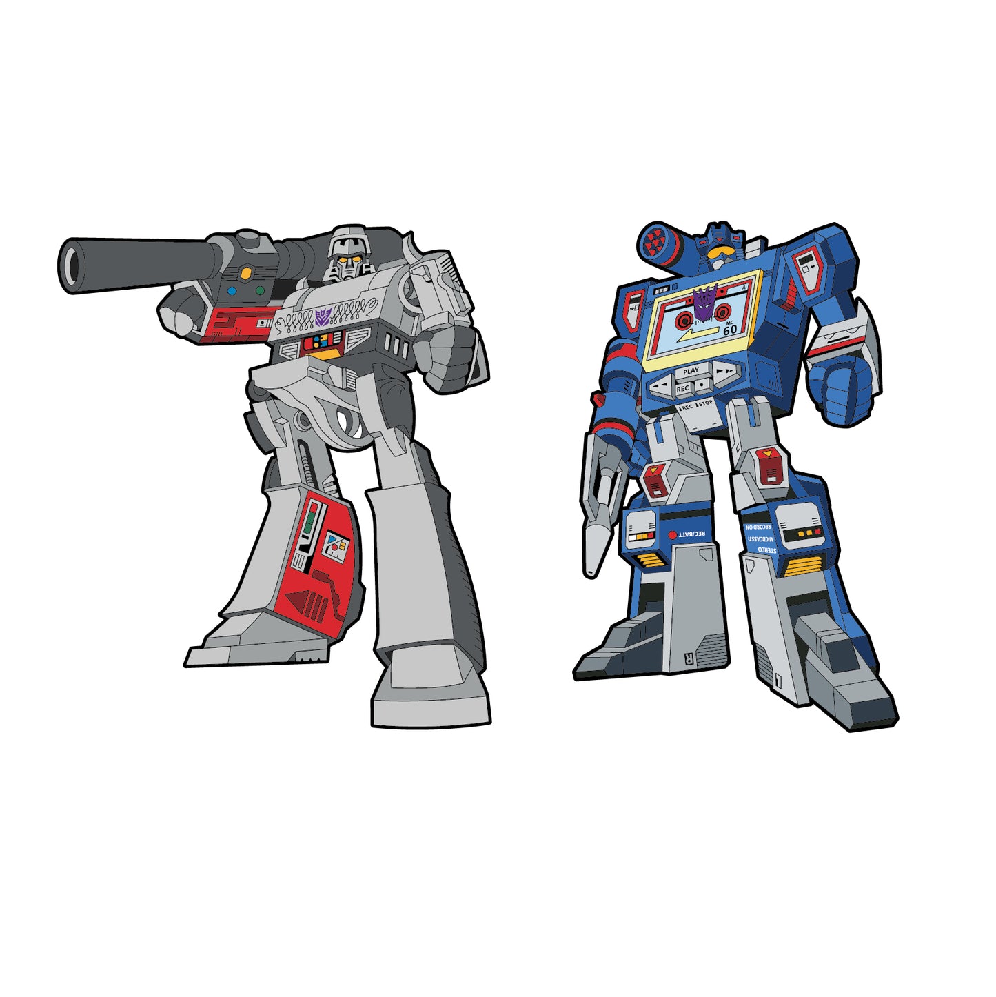 Transformers Megatron X Soundwave Retro Pin Set - Available 3rd Quarter 2021 - Icon Heroes 