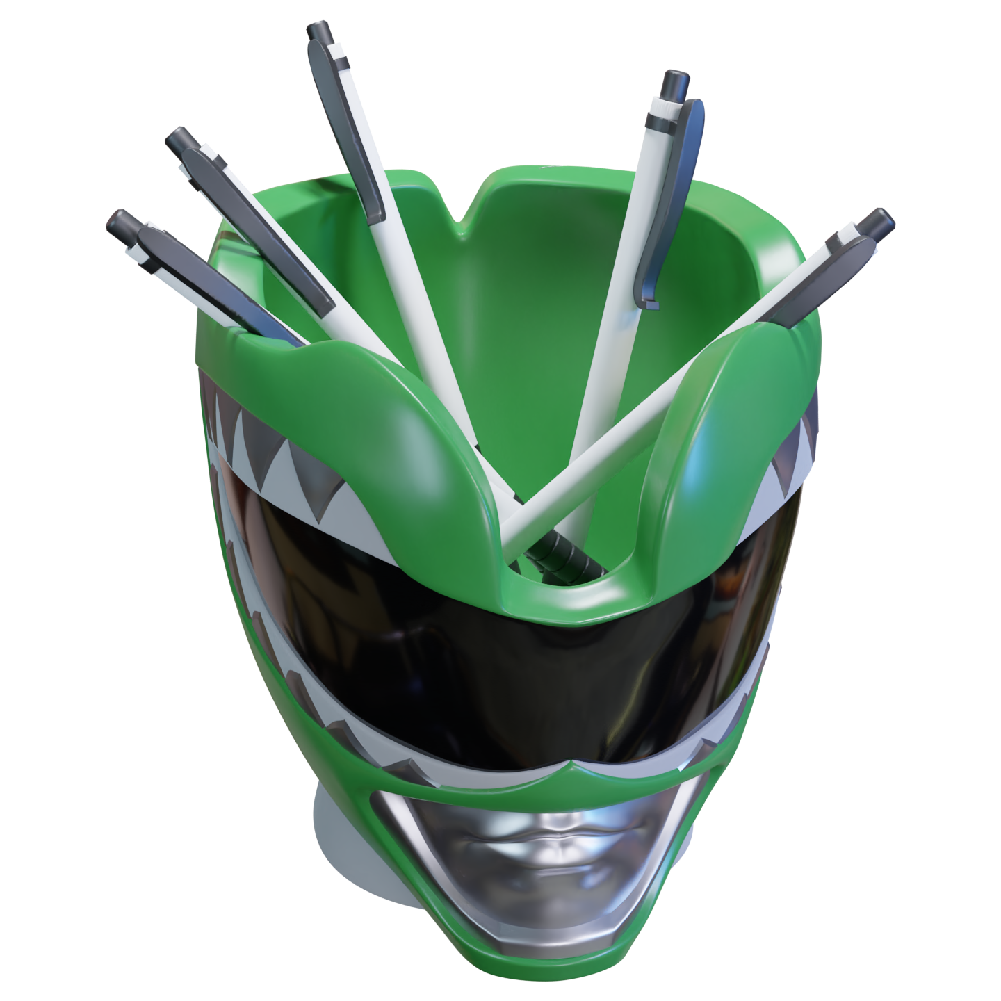 Power Rangers Green Ranger Helmet Pen Holder - Available 4th Quarter 2022 - Icon Heroes 