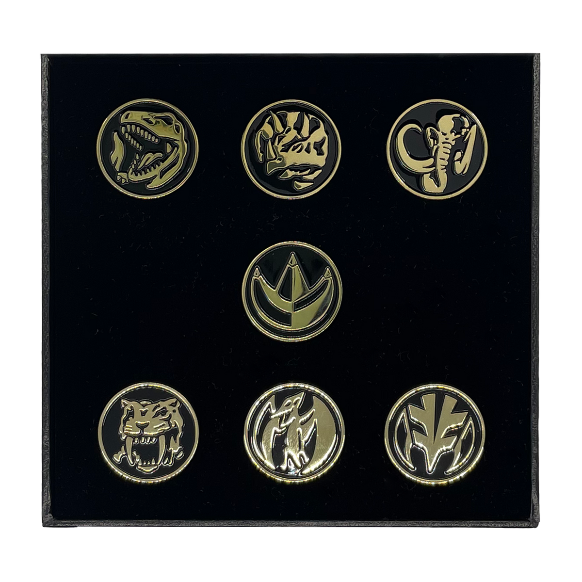 Power Rangers Power Coins 24K Gold Plated Pins Box Set (Exclusive ...