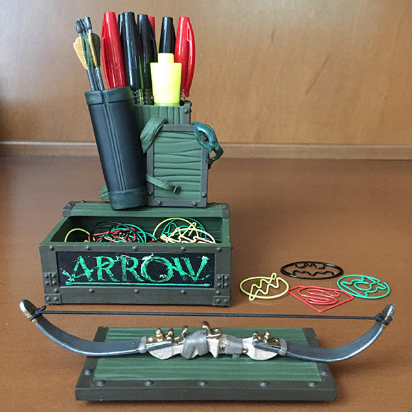 DC Comics Arrow TV Pen and Paper Clip Holder - Icon Heroes 