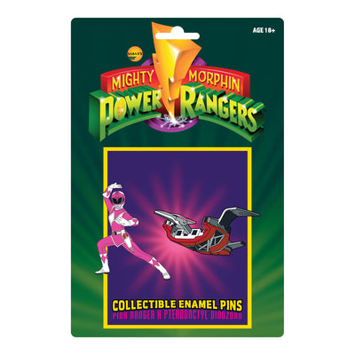 Power Rangers Pink Ranger X Pterodactyl Dinozord Pin Set - Available 4th Quarter 2021 - Icon Heroes 