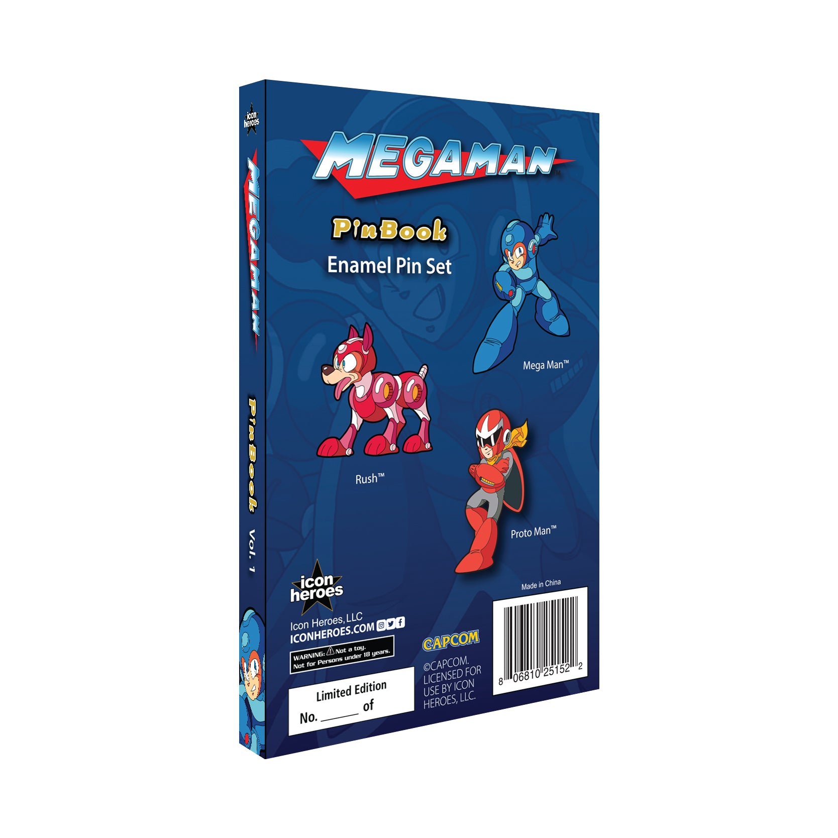 Mega Man Classic Enamel Pins PinBook Vol. 1 - Icon Heroes 