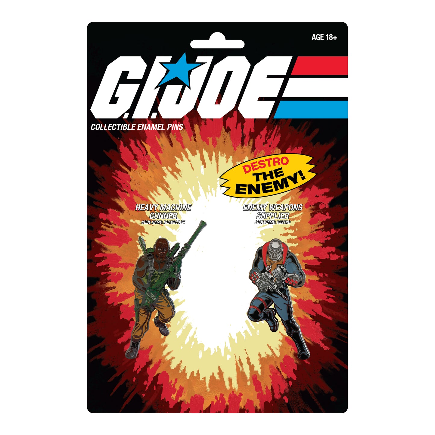 G.I. Joe Roadblock X Destro Retro Pin Set - Available 4th Quarter 2022 - Icon Heroes 