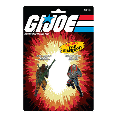 G.I. Joe Roadblock X Destro Retro Pin Set - Available 4th Quarter 2022 - Icon Heroes 