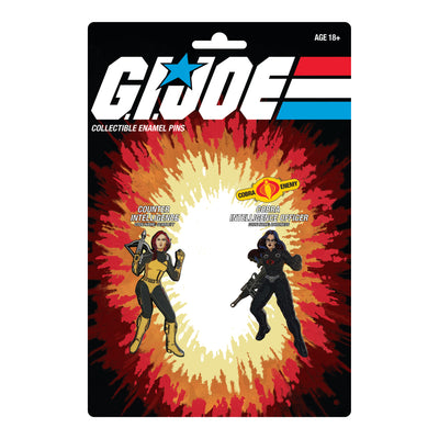 G.I. Joe Scarlett X Baroness Retro Pin Set - Available 4th Quarter 2022 - Icon Heroes 