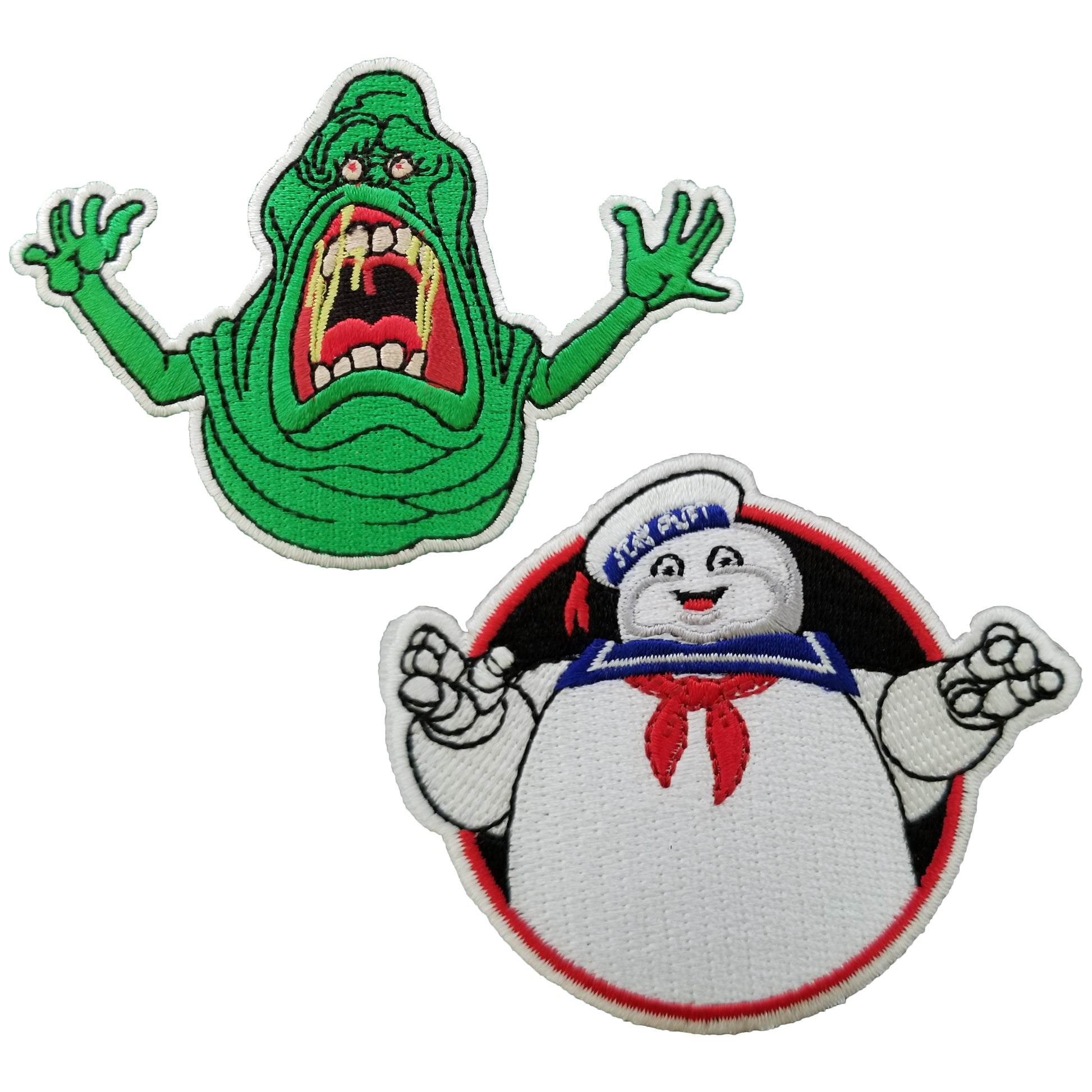 Ghostbusters Slimer and Stay Puft Marshmallow Man Patches (SDCC Exclusive) - Icon Heroes 