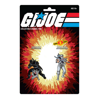G.I. Joe Snake Eyes X Storm Shadow Retro Pin Set - Available 3rd Quarter 2021 - Icon Heroes 