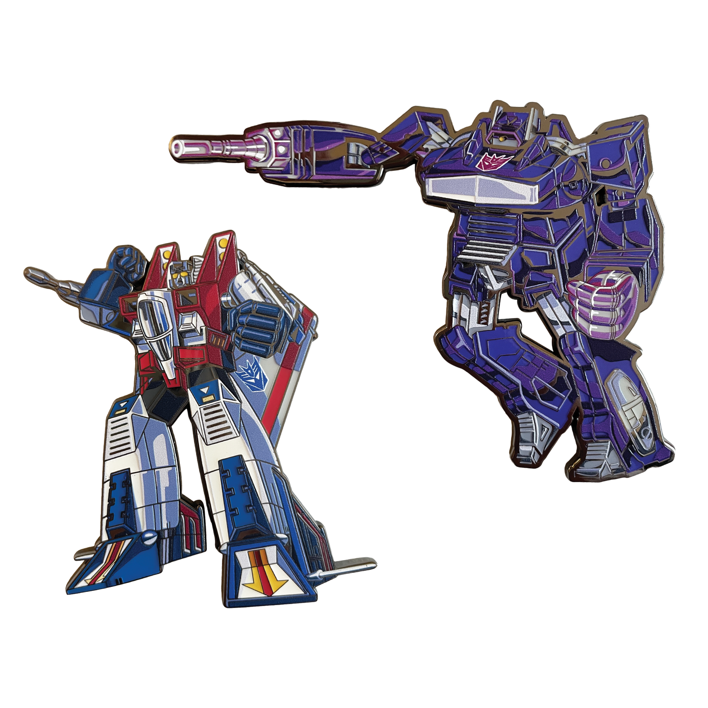 Transformers Shockwave X Starscream Retro Pin Set - Icon Heroes 