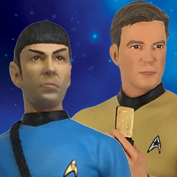 Exclusive Star Trek TOS Kirk and Spock Statue Paperweight Two-Pack - Icon Heroes 